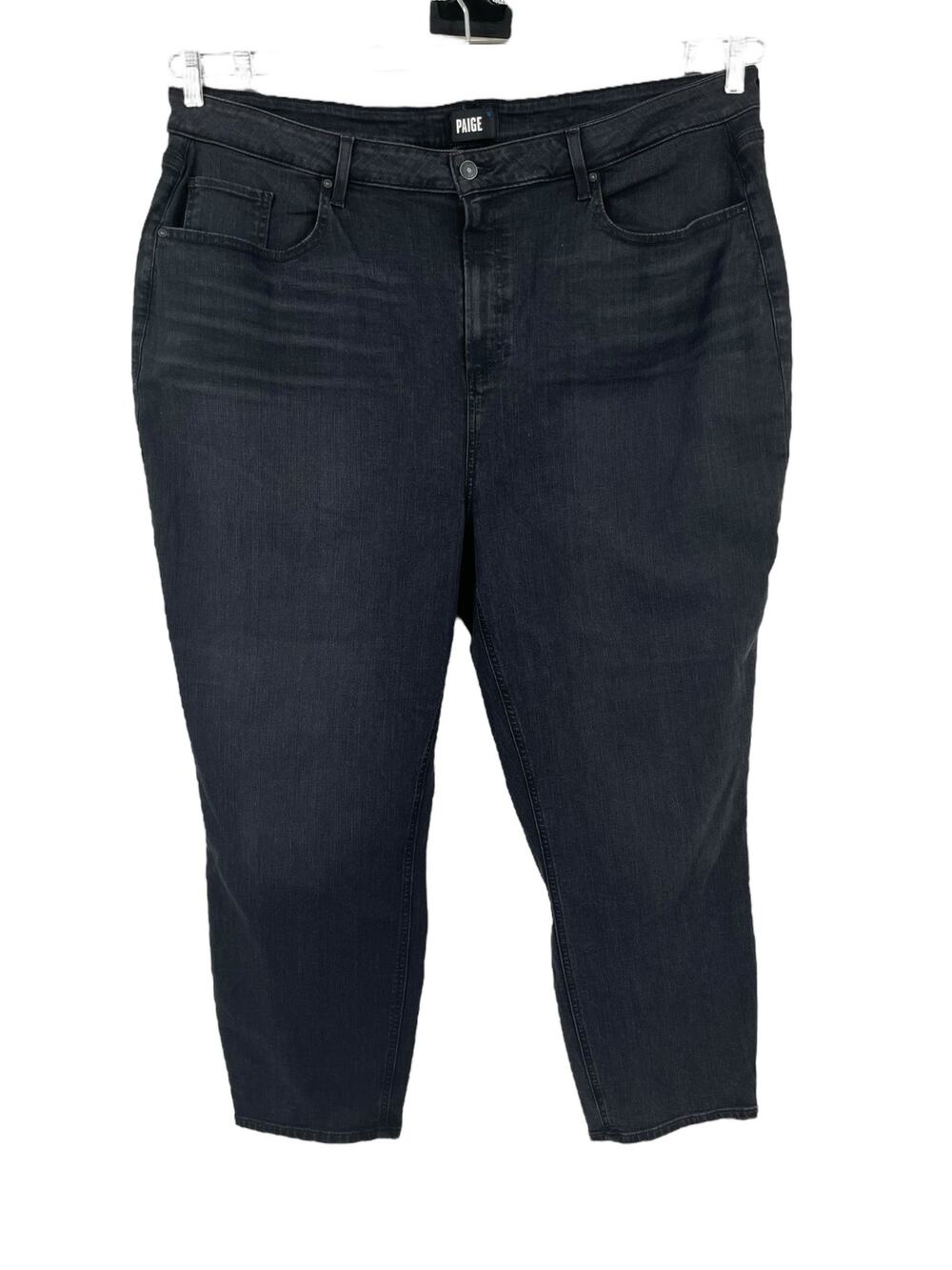 Paige Jeans Sarah slim straight denim black size 22W